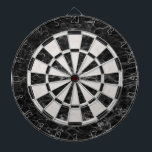 Black and White Marble Elegant Classic  Dartboard<br><div class="desc">A classic but elegant dartboard design with alternating  black marble and white marble triangles.</div>