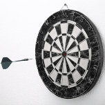 Black and White Marble Elegant Classic  Dartboard<br><div class="desc">A classic but elegant dartboard design with alternating  black marble and white marble triangles.</div>