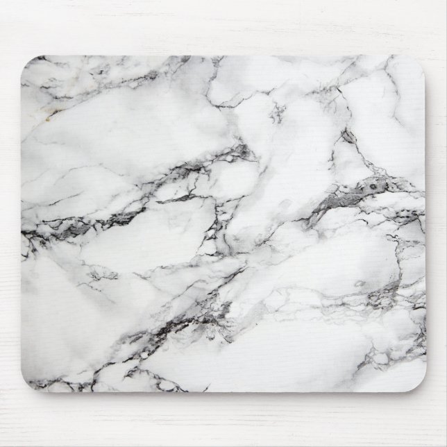 black and white marble mouse pad (Front)