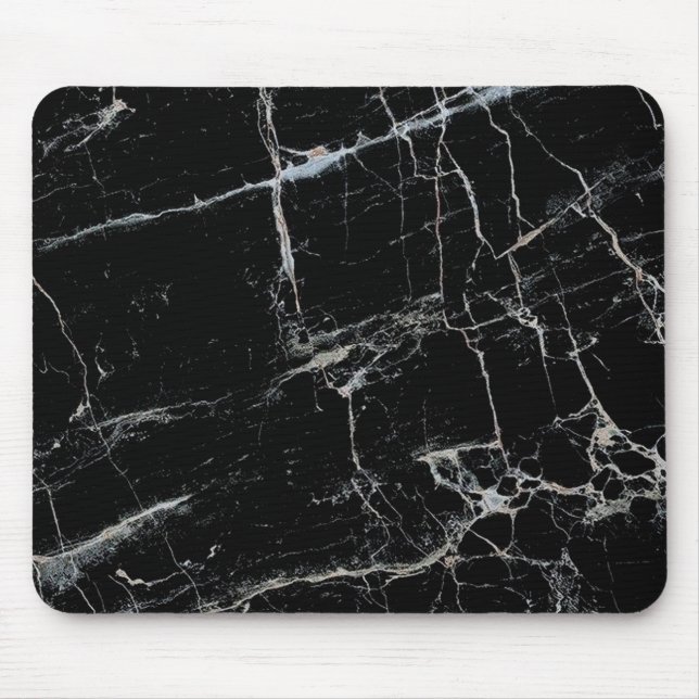 black and white marble mouse pad (Front)
