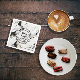 Black and white marble napkin