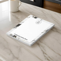 Black and white marble Notepad