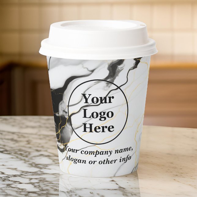 Black and white marble paper cups (Creator Uploaded)
