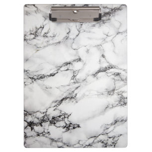 black and white marble pattern clipboard
