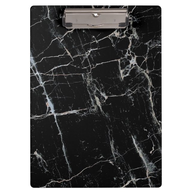 black and white marble pattern clipboard (Front)