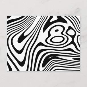 Black and White Marble Pattern Postcard