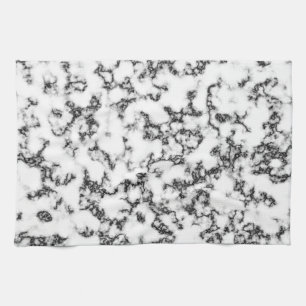 Black and White Marble pattern Tea Towel