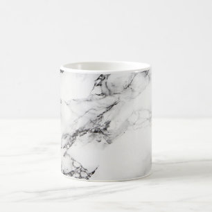 black and white marble stone coffee mug