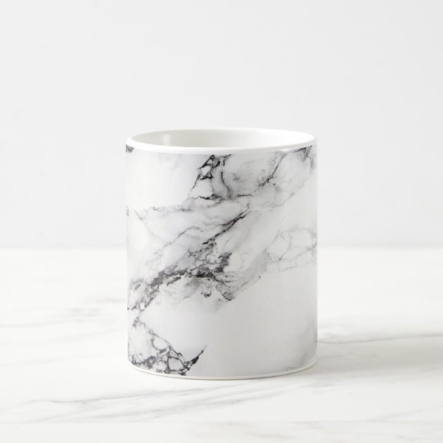 black and white marble stone coffee mug (Center)