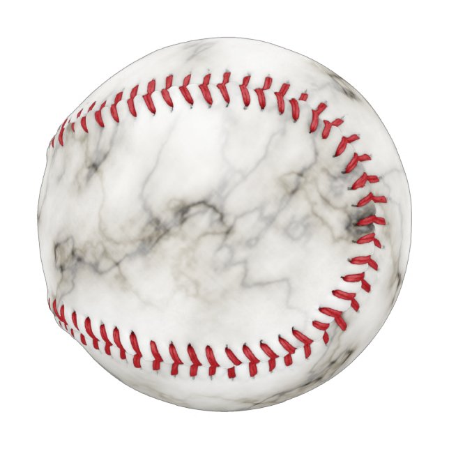 black and white marble stone finish baseball (Front Right)