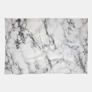 black and white marble stone tea towel
