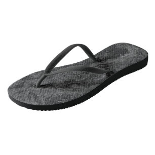 Black and White Marble Swirl Abstract Thongs