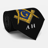 Black and White Masonic Freemason Monogram