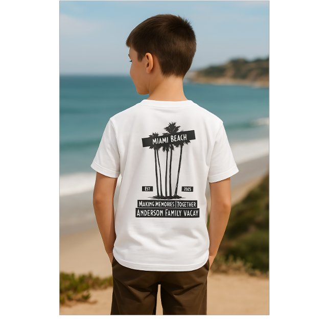 Black and White Matching Family Vacation  T-Shirt (Creator Uploaded)