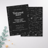 Black and White Math Teacher Retirement Party