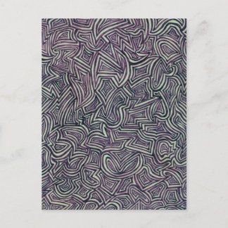 black and white maze postcard