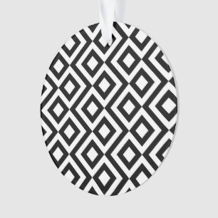 Black and White Meander Ornament