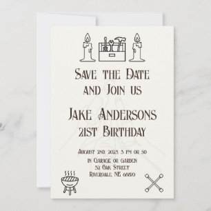 Black and White Mechanic Invitation