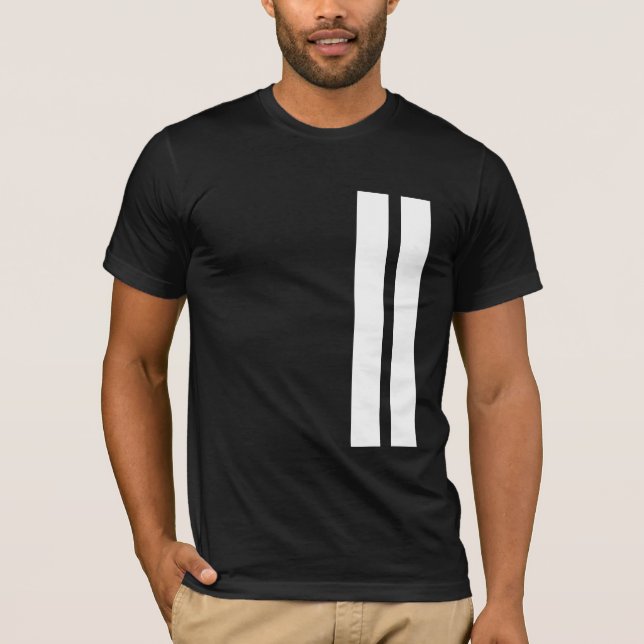 Black and White Men's T-Shirt (Front)
