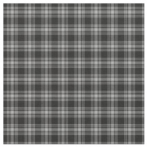 Black and White Menzies Scottish Tartan Pattern Fabric
