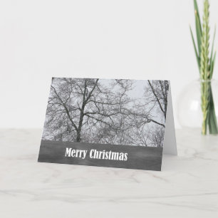 Black and white Merry Christmas Card