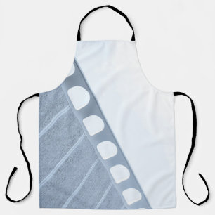 Black and white metal frame apron