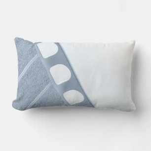 Black and white metal frame lumbar cushion