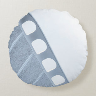 Black and white metal frame round cushion