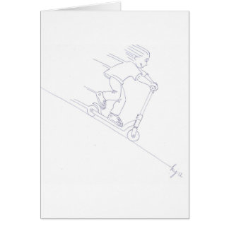 black and white micro scooter microscooter cartoon