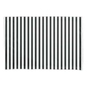 Black and white mid stripe pillowcase
