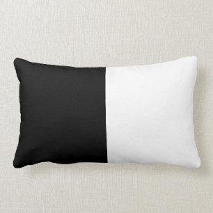 Black And White Middle Half And Half Lumbar Cushion