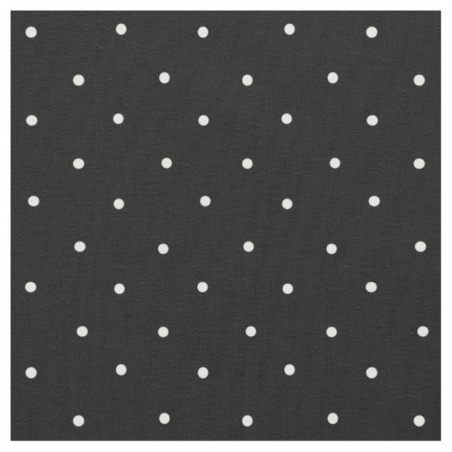 Black and White Mini Polka Dot Pattern Fabric (Close Up)