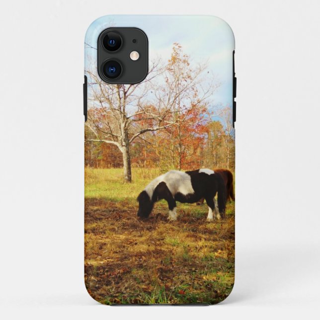 Black and White Miniature Pony / Horse Case-Mate iPhone Case (Back)