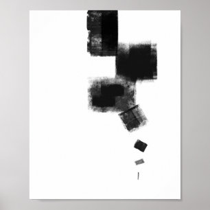 Black and White minimal Abstract Art Nr113 Poster