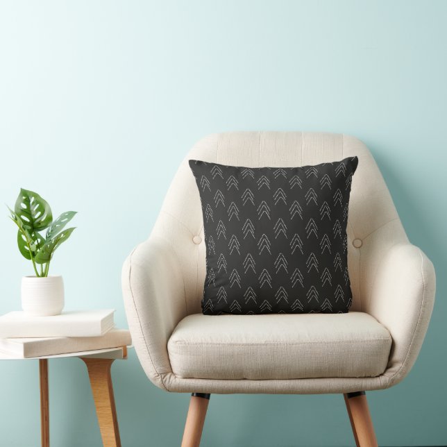 Black and White Minimal Scandinavian Pattern  Cushion (Chair)