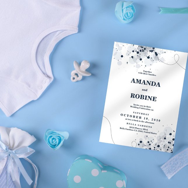 Black and White Minimal Wedding Invitation (Creator Uploaded)