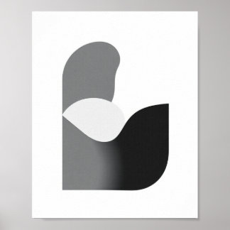 Black and White Minimalist Abstract Poster