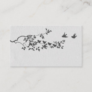Black and White Minimalist Birds Place Cards