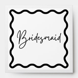 Black and White Minimalist Bridesmaid Proposal  Envelope
