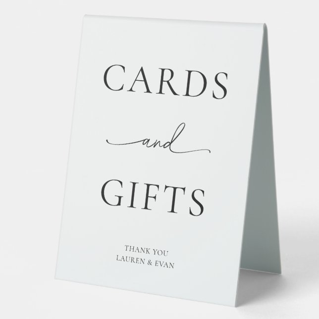 Black and White Minimalist Cards and Gifts (Front)