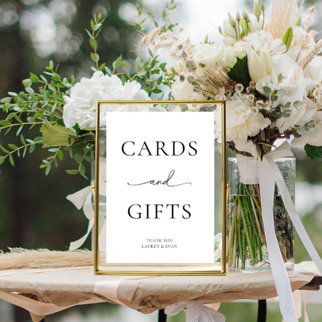 Black and White Minimalist Cards and Gifts Poster (Creator Uploaded)