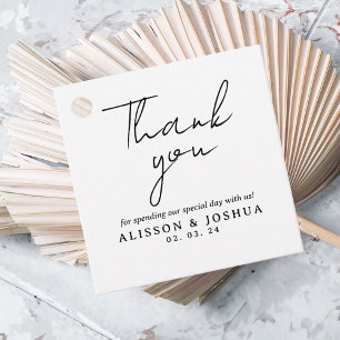 Black and White Minimalist chic Favour Tags