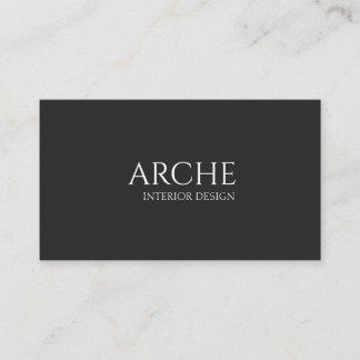 Black and White Minimalist Interior Design . Business Card