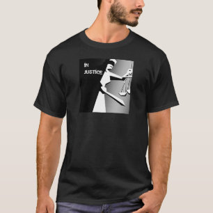 Black and White Minimalist Justice T-Shirt