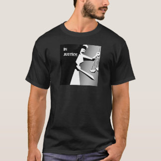 Black and White Minimalist Justice T-Shirt