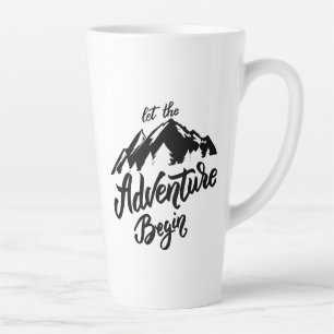 Black and White Minimalist Latte Mug