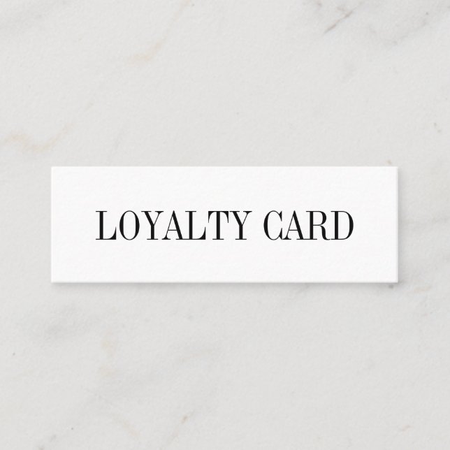 Black and white minimalist loyalty cards (Front)