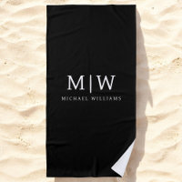 Black and White Minimalist Modern Monogram