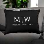 Black and White Minimalist Modern Monogram Decorative Cushion<br><div class="desc">Introducing our Black and White Minimalist Modern Monogram Collection: Embrace simplicity and sophistication with our minimalist designs, curated to elevate your style effortlessly. Crafted with a keen eye for modern aesthetics, this collection features sleek black and white designs accentuated by personalised monograms. From chic stationery to versatile accessories, our collection...</div>