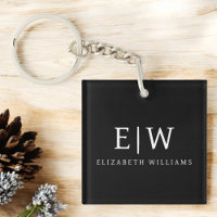 Black and White Minimalist Modern Monogram